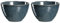 Leonardo Matera Keramik-Schalen, 2-er Set, spülmaschinengeeignete Schüsseln, Steingut-Schalen mit Glasur, blau, 980 ml, Ø 15,3 cm, 026993