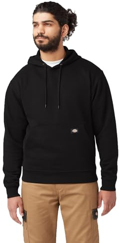 Dickies Men's Big Tall Pullover Fleece Hoodie, Black, 4XL