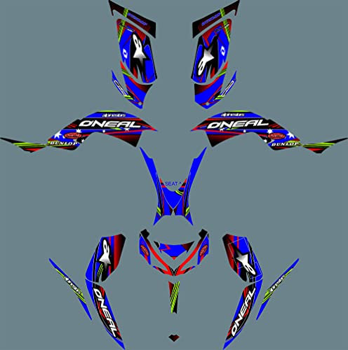 3M Motorcross Aufkleber Motorrad Aufkleber ATV Grafik-Set für Yamaha Raptor 700R 2013 2014 2015 (DST0820)