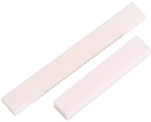 Alomejor Akustikgitarre Sattel Nut, Gitarrensattel Nut 6 Saiter Gitarren Knochen Stegsattel Nut Reparieren Sie das Ersatzzubehör… Holzgitarrenzubehör