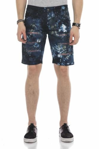 Cipo & Baxx Herren Jeansshorts Kurze Hose Denim Bermuda Capri Shorts Baumwolle
