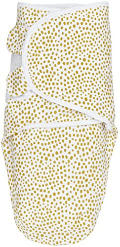 Meyco Baby Cheetah Pucksack, Erstausstattung Neugeborene (Pucktuch für Babys ab 4-6 Monaten, weicher Schlafkomfort, atmungsaktiv und feuchtigkeitsabsorbierend, Einschlafhilfe), Honig Gold