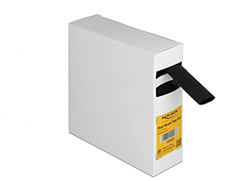 Delock Schrumpfschlauch Box, Schrumpfungsrate 3:1, 5 m x 19,1 mm schwarz