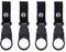 SUSU BLOCK 4PCS Bottle Clip Hanging Portable Water Bottle Ring Holder Keychain Mineral Water Bottle Clip For Backpack Belt Nylon Webbing Strap For Outdoor Tactical Camping Hiking (Black)