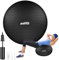 EDIFIT, Gymnastikball, 55, 65 und 75, Pezziball, Einschließlich Inflator, Pilates Ball, Sitzball, Pilates, Yoga Ball, Gymnastik (65cm, Schwarz)
