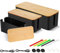 Kabel-Organizer Box für Kabelführung Steckdosenleiste 3 Größen Kabelbox ABS-Kunststoff Kabelmanagement-Box Holzdeckel Kabel Aufbewahrungsbox Multifunktional Kabel-Organizer-Box (Schwarz)