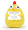 Poulet Positive, Poulet Positive en français, Peluche Poupées avec Carte Positive, Mini Motivantes Tricotée Poulet, Rigolo Créatifs Peluche Cadeaux pour Famille Homme Femme Enfant Couple Collegue