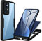 CENHUFO Cover Xiaomi 12 Pro 5G, (Non Xiaomi 12) 360 Gradi Antiurto con Protezione Schermo Integrata Rugged Doppia Faccia Bumper Trasparente Case Fronte Retro Custodia per Xiaomi 12 Pro 5G - Nero