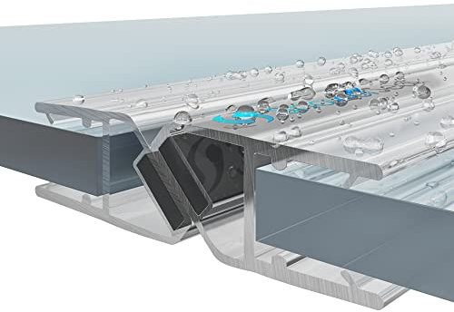 Shower Seal Magnetic Strips Pair | Set of Shower Door Magnets 4-6mm - 12mm Glass Options (9-10mm Glass)