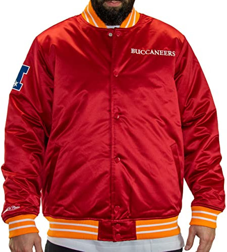 Mitchell & Ness NFL Heavyweight Satin Jacket Tampa Bay Buccaneers - Scarlet, S