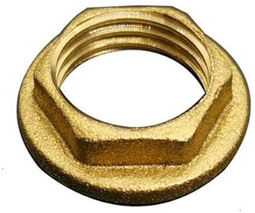 ZALINA 1-1/4; 1-1/2;BSP-Innengewinde Messing-Rohrverschraubung Sechskant-Kontermutter oder Flansch-Kontermutter (Color : with Flange, Size : 1-1/4)