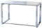 Miroytengo Mesa de Cristal Estudio Trendy, Despacho o Oficina, Escritorio de Cristal, Acabado Cristal y Cromo 100 cm