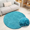 Miovani Hochflor Teppich Rund 160 cm Türkis Blau - Besonders weicher Shaggy Teppich in vielen Farben & Größen für Dein gemütliches Zuhause - Teppich Wohnzimmer & Schlafzimmer