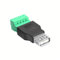 CABLEPELADO USB-Stecker Typ A, Schraubklemme, 5-polig, USB 2.0, Nennspannung 30 V, geeignet zum Laden und Übertragen, weiblich