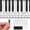 URAQT Piano Key Stickers 37/49/54/61/88 Keys, Black and White Keyboard Stickers, Transparent Removable Note Guide Labels Beginners (U7-HSTMGQJ230113-FBA)