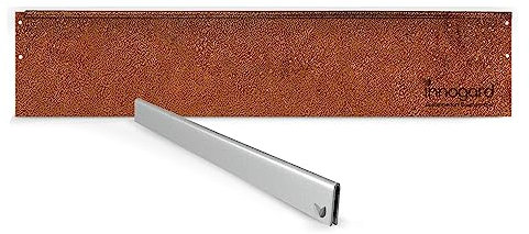 innogard 6002-002 - Bordatura stretta del prato - Acciaio corten - 100 x 0,1 cm Bordatura del letto, protezione anticorrosione, altezza 18 cm