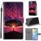 TOMYOU Schutzhülle für iPhone 12 Pro Max, PU-Leder, Brieftasche, Klappetui, Standfunktion, kompatibel mit iPhone 12 Pro Max Handyhülle (Sonnenuntergang und Baum)
