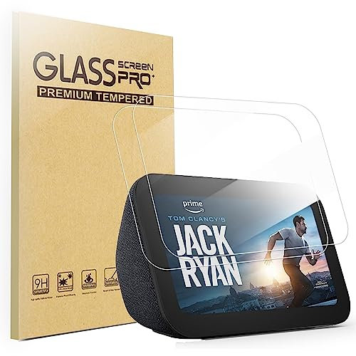 Blueshaweu Compatible for Echo Show 5 3rd Gen Screen Protector, [2 Pack] 9H Tempered Glass Screen Protector Film Compatible with Echo Show 5 (3rd Gen, 2023 release) (2 pack)