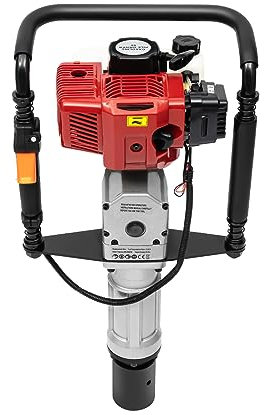 Lilyeriy Pfahlramme 52CC 2 Takt Benzin Motor T Pfostenramme 55-70mm Hülse Rammgerät Handramme Gartenarbeit