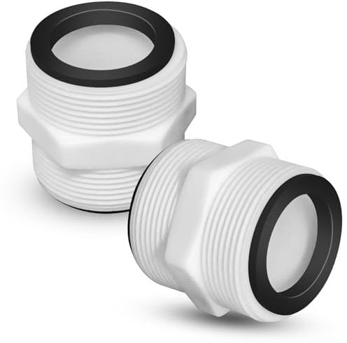 Pool Split Hose Connector Adattatore per tubo per piscina da 2 pezzi da 1,5'a 1,5', connettore per tubo per piscina compatibile con Intex e Coleman, prolunga per tubo da giardino con 2 guarnizioni