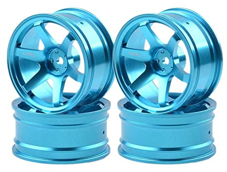 Kliplinc 4P Alufelge mit 6 Speichen f¨¹r RC 1/10 On-Road 1052 Drift TE37+, Blau