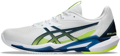 ASICS Herren Solution Speed FF 3 Clay Sneaker, Weiß Mako Blau, 42.5 EU