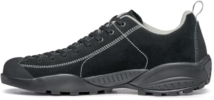 Scarpa Mojito leichte und komfortable Wanderhalbschuhe mit atmungsaktiven Mesh Innenfutter und Wildleder Obermaterial | Griffige Sohle | Outdoorschuhe Black EU 43