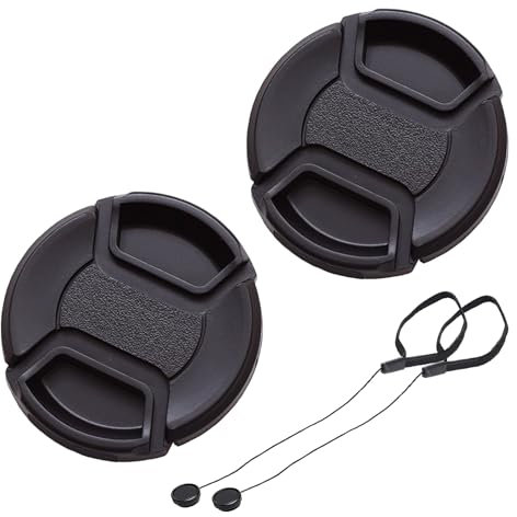 Hugwish Tapa Objetivo Universal Compatible para Cámaras con Lente de 58mm 55mm 52mm, Tapa Frontal para Objetivo de 58mm 55mm 52mm (58mm)