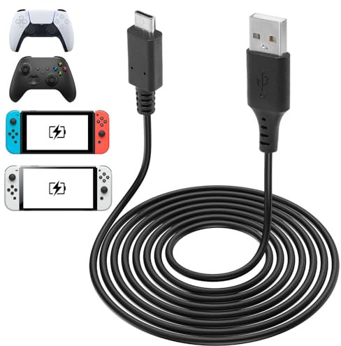 Cable de carga rápida tipo C de 10 pies, cable de carga extra largo 3M para controladores Lite OLED Pro PS5, Xbox Series X Elite/S, teléfonos Samsung, Pixel C, LG, Nexus 5X G5, más dispositivos USB-C