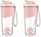 Kuoleopa Shaker Bottle for Protein Mixes，24 oz (2 Pack),Protein Shaker Bottles with Whisk Ball, Mixer Bottle, Protein Bottle,Portable Pre Workout Whey Protein Drink Shaker Cup，Pink，Pink