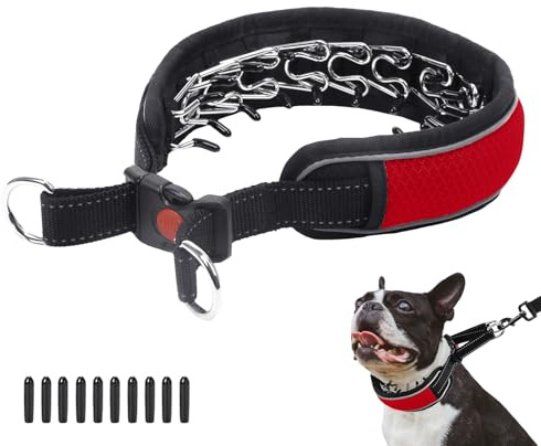 Martingale Halsband für Hunde, reflektierend, kein Ziehen, für große und mittelgroße Hunde, verstellbares Anti-Zieh-Hundehalsband für Training, Spazierengehen, strapazierfähiges Nylon-Schlupfhalsband