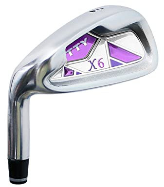 Left Handed Golf Club Irons for Men and Women, #7 Iron Golf Club with Graphite/Steel Shaft, Beginner Practice Golf Rod Sports (Left,Pink,with steel shaft)