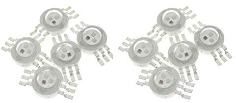 KEALLANS 10 StüCk 3X3W Hoch Leistungs RGB Rot GrüN Blau LED Lampe Parlampe Perlen Lampen 6PIN 45MIL 3W Hoch Leistungs Chip