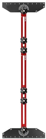 Stair Tread Template Tool, 2 Nut Stair Tread Gauge Aluminum Alloy Stair Jig for Layout Projects, Jig with Case for Stair Measurement, Shelf Layout Tool Stair Measuring Tool Set