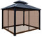 Moskitonetz für Pavillon, 4 Paneele Seitenteile Pavillon 3x3 Wasserdicht mit öSen, Universal Ersatz Moskitonetz üBerdachung mit ReißVerschlus für Veranda Gartenterrasse (3m*3m*2.2m)