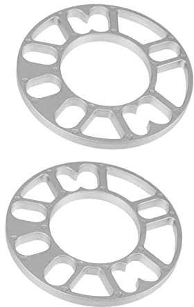 HEALEEP 2 STK. Distanzscheibe Rennrad Träger Rolle Abzieher Motor Nabenrad Auto Radabstandverbreiterung Auto Radscheiben Auto Rad unterlegscheiben Radscheiben aus Aluminiumlegierung Silver