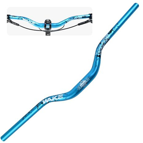 WAKE Fahrrad Lenker 31.8mm*780mm Extra Langer Breiter 55mm Höhe Riser Bar Aluminiumlegierung für Radfahren MTB Mountainbike Rennräder (Blau)