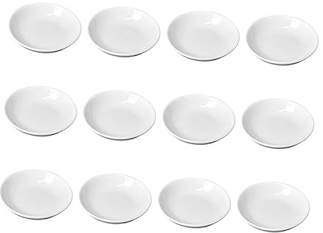 Artibetter 12 Bandejas De Cerámica Para Pinceles De Caligrafía y Tinta, Blanco, Set De 12 Piezas, Resistentes y Portátiles, Para Dibujo y Pintura Tradicional, Aptas Para Uso Estudio y Taller Artística