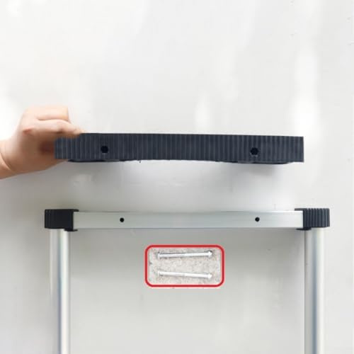 Gummileiter Stabilisator Zubehör mit Antirutschmatte für 4 cm obere Nut Teleskopleitern, Werkzeugaufbewahrungslöcher, Design für Stangen oder Bäume, Schwarz 335 x 90 x