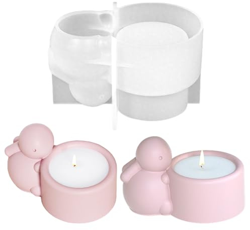 Silikonformen Gießformen Ostern, Osterhase Silikonform Ostern Hase Dose Silikonform Kerzenhalter Kerzenglas Gießformen Silikon Ostern Hase Schale Gips Zum Gießen Giessformen Silikon Gießform Vase (A)