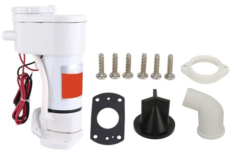 Kit de conversion de pompe de toilette électrique marine 12 V auto-amorçante pour bateau de yacht manuel vers prévention de refoulement de toilettes électriques installation facile (12V 21A Maximum
