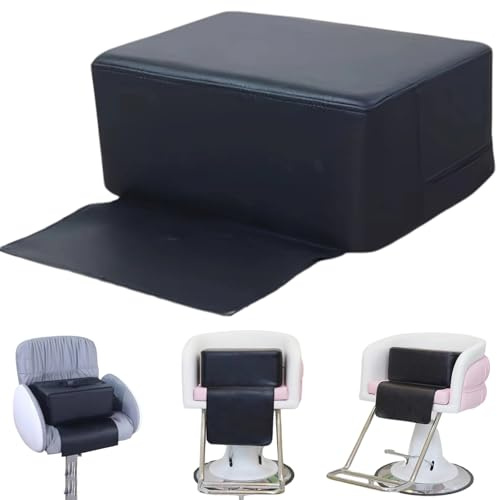 Pineeseatile Salon-Sitzerhöhung für Kinder, PU-Leder, Friseur-Sitzerhöhung für Salonstuhl, Friseur, multifunktional, für Barber Spa, Schwarz