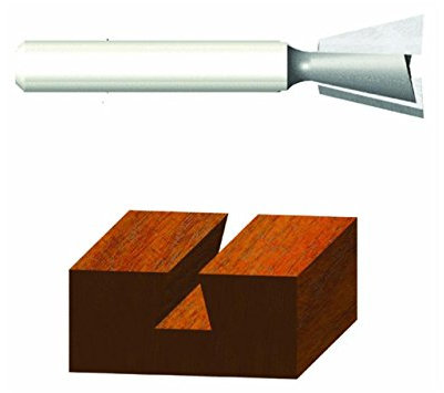 Vermont American 23115 9/16-Inch by 7.5-Degree Carbide Tipped Dovetail Router Bit, 2-Flute 1/4-Inch Shank
