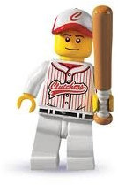 LEGO 8803 - Minifigur Baseball-Spieler aus Sammelfiguren-Serie 3