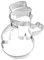 Birkmann, Plätzchen-Ausstechform Schneemann, 8 cm, Edelstahl, mit Innenprägung, hochwertige Qualität