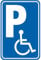 Schild Behinderten Parkplatz aus Aluminium-Verbundmaterial 3mm stark 30 x 45 cm Rollstuhlfahrer parken