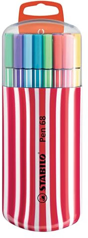 STABILO - Premium-Filzstift - Pen 68-20er Zebrui in beere - 20 - mit Hängelasche
