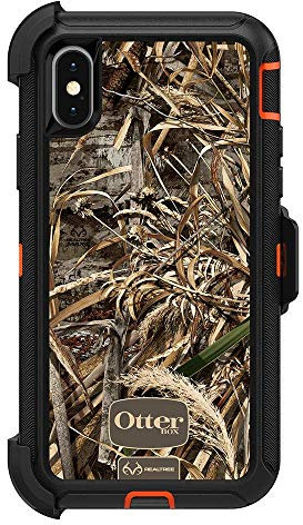 OtterBox Defender Series Schutzhülle für iPhone X, (Blaze ORANGE/Black/MAX 5 CAMO)