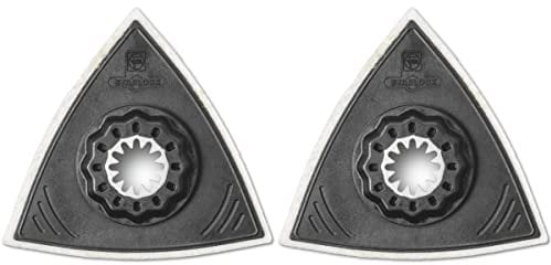 FEIN Filzpolierplatte, VE 2 St., Starlock Aufnahme, Kunststoff-Trägerplatte, Dreiecksform, Kantenlänge 80 mm.,