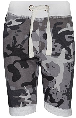 A2Z 4 Kids Boys Fleece Shorts Sportswear Activewear Casual Summer - Boys Fleece Shorts Camo Charcoal 9-10